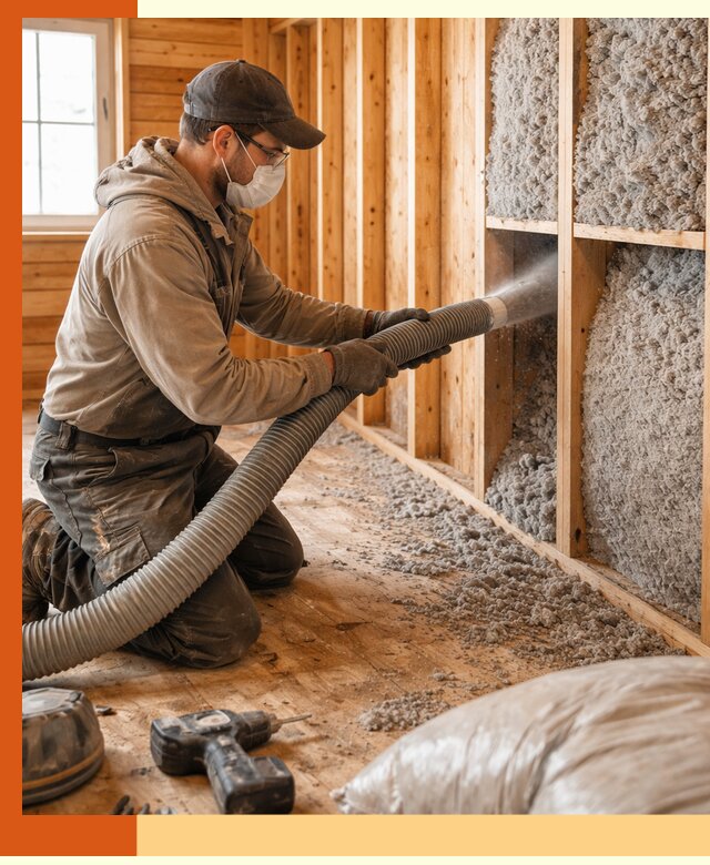 Утепление дачного дома эковатой в Назрани — быстро и надёжно