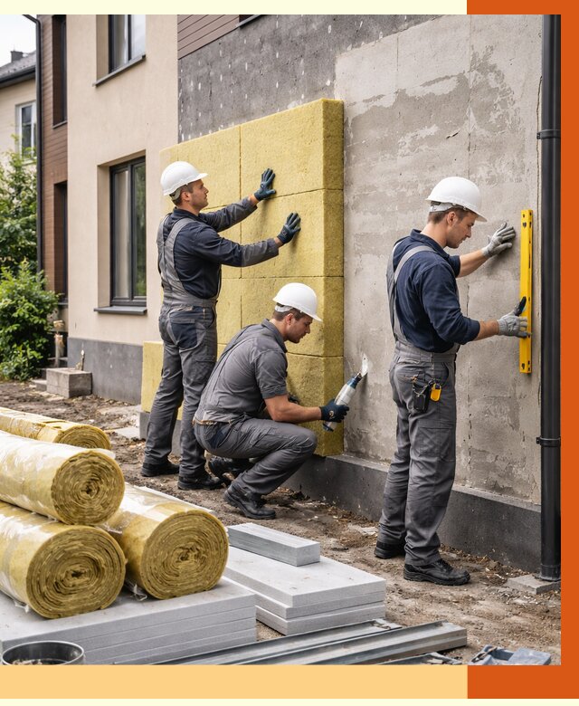 Утепление таунхауса в Назрани от 7396 руб/м2 — комплекс под ключ | ТепломастерНзр