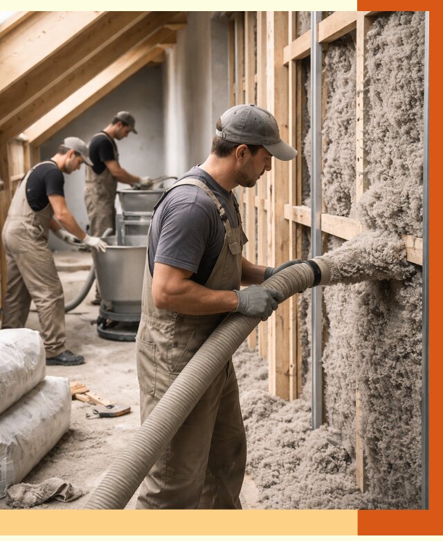 Утепление таунхауса эковатой в Назрани от 2260 руб./м² — монтаж и задувка | ТепломастерНзр