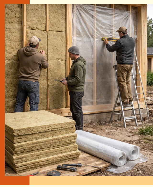 Утепление каркасного дома в Назрани под ключ с гарантией качества