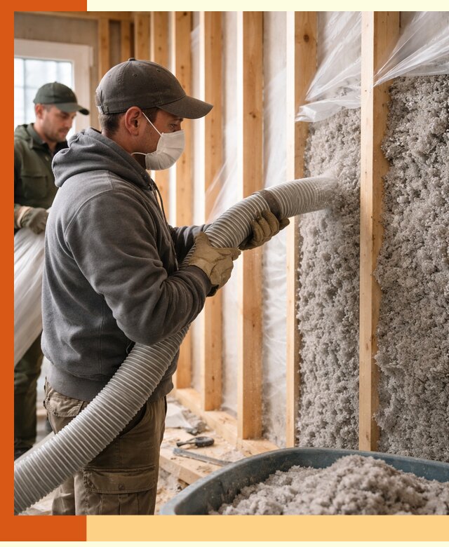 Утепление каркасного дома эковатой в Назрани — качественно и надолго