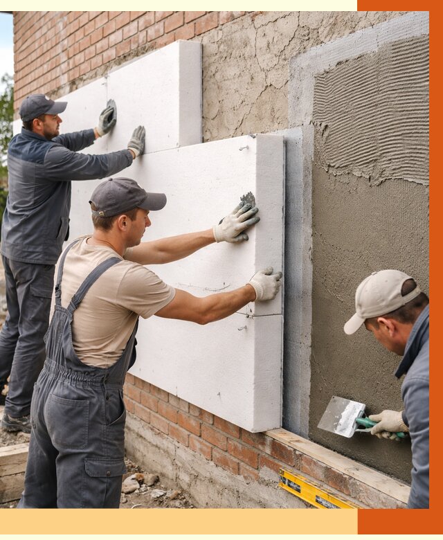 Утепление кирпичного дома в Назрани от 4314 руб. под ключ | ТепломастерНзр