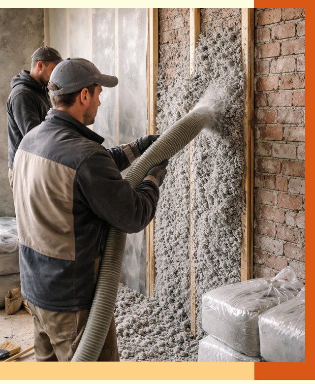 Утепление кирпичного дома эковатой в Назрани от 2414 руб./м² | ТепломастерНзр