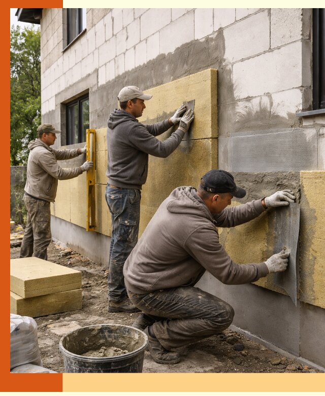 Утепление дома из газобетона в Назрани качественно и долговечно