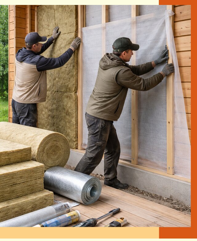 Утепление дома из двойного бруса в Назрани от 4931 руб./м² — ТепломастерНзр под ключ