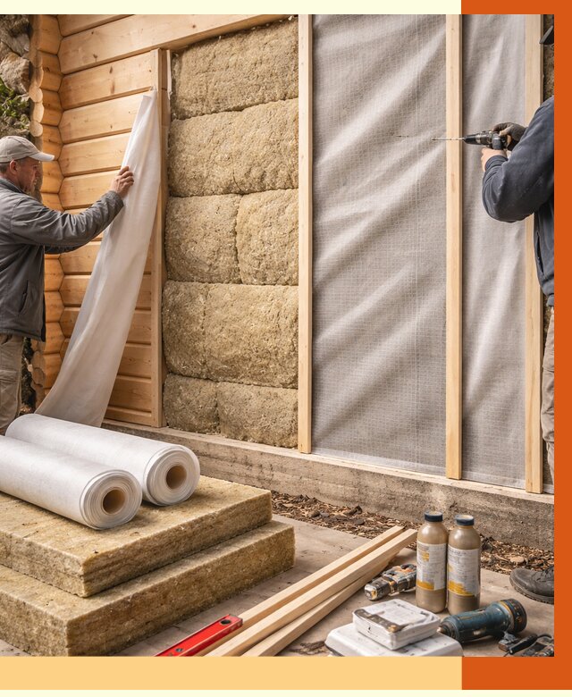 Утепление дома из минибруса в Назрани от 4622 руб/м2 — заказать профессионально | ТепломастерНзр