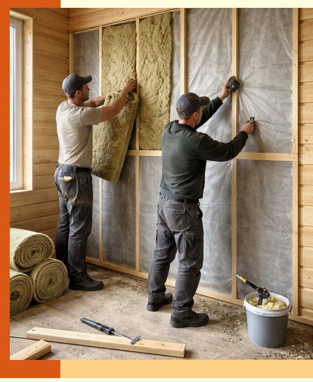 Утепление дома из минибруса в Назрани: комплексные теплоизоляционные работы