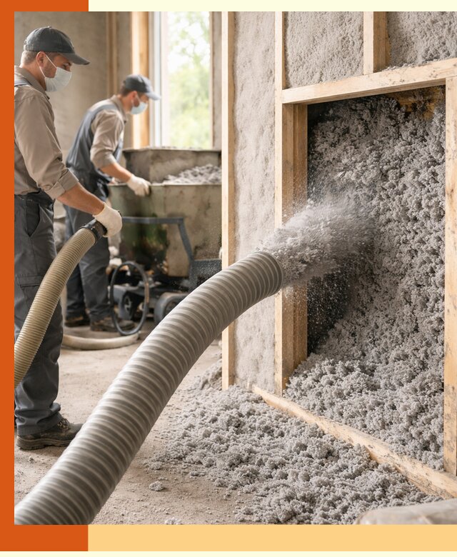 Утепление коттеджа эковатой в Назрани с гарантией качества