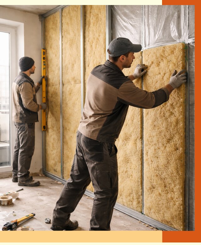 Утепление квартиры изнутри в Назрани от 4468 руб. за м2 | Проф. работы ТепломастерНзр