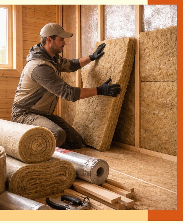 Утепление бани в Назрани под ключ от 4622 руб./м2 — утеплить потолок, пол и стены | ТепломастерНзр