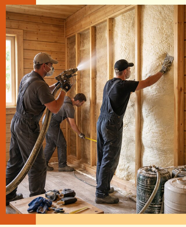 Утепление бани пенополиуретаном (ППУ) в Назрани