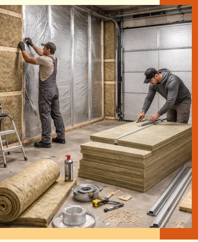 Утепление гаража в Назрани от 4622 руб/м2 — комплексное утепление ворот и стен | ТепломастерНзр