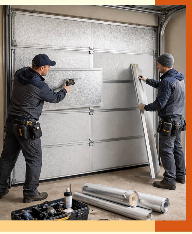 Утепление гаражных ворот в Назрани от 8064 руб/м2 — надежно и быстро | ТепломастерНзр