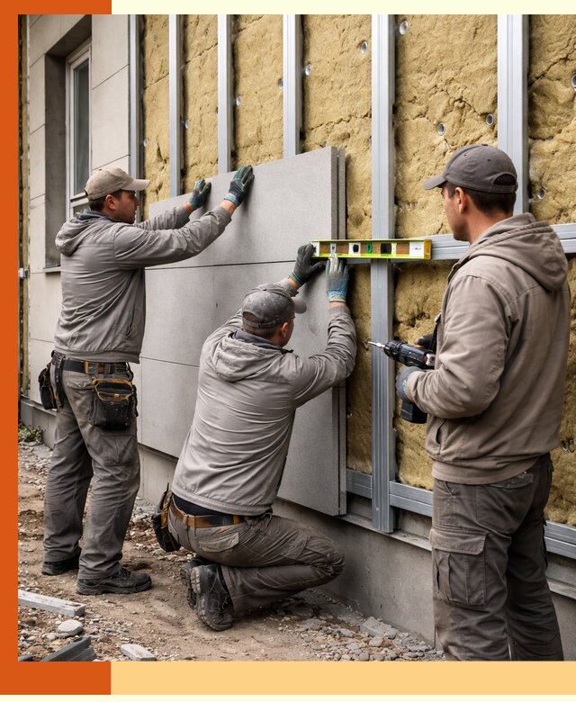 Утепление вентилируемого фасада под ключ в Назрани