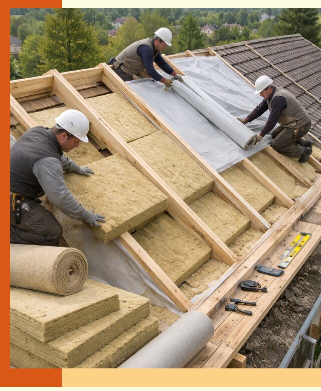 Утепление скатной крыши в Назрани качественно и надёжно