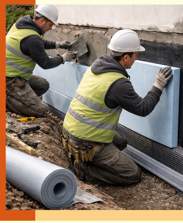 Утепление фундамента снаружи в Назрани — профессиональная теплоизоляция