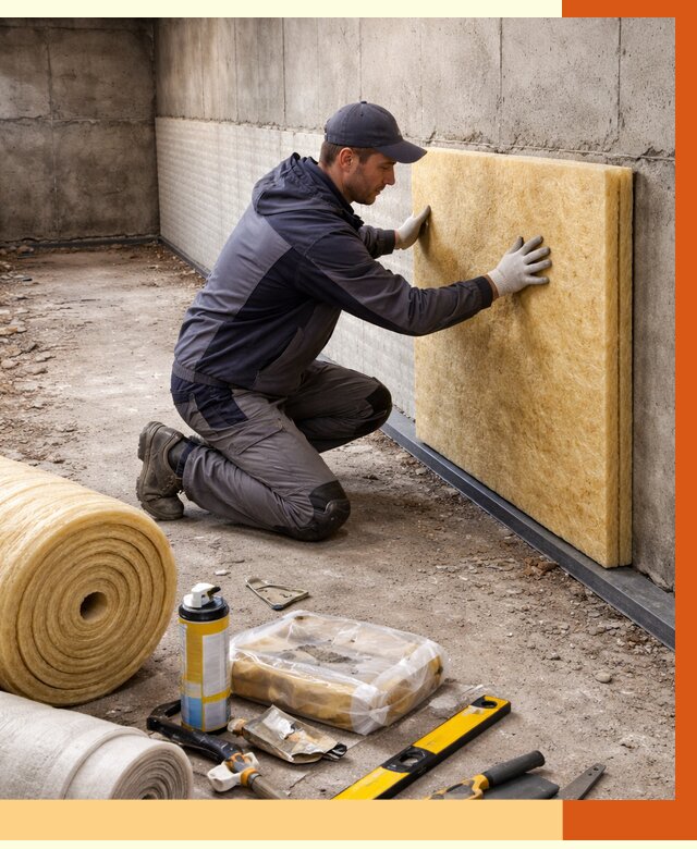 Утепление фундамента изнутри в Назрани от 4314 руб./м2 — работы под ключ | ТепломастерНзр