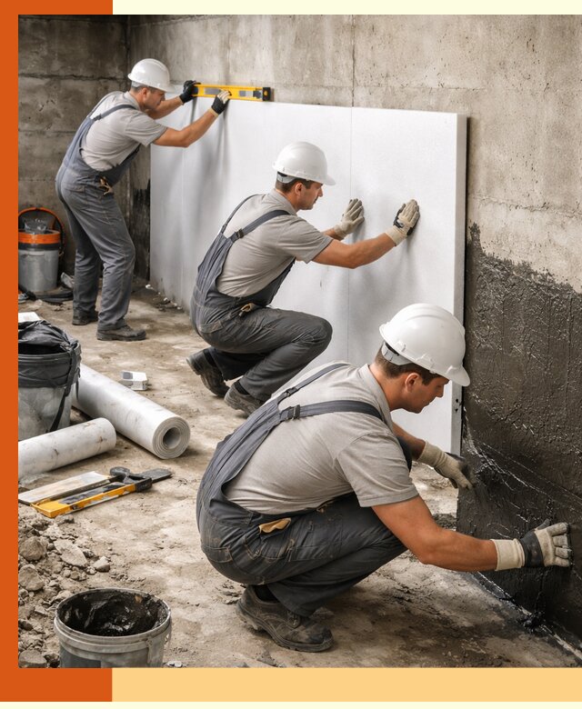 Утепление фундамента изнутри профессионально в Назрани