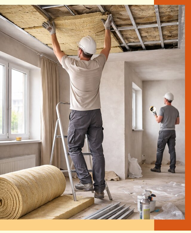 Утепление потолка в частном доме в Назрани от 976 руб./м² — работы под ключ | ТепломастерНзр