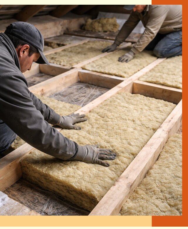 Утепление чердака минватой в Назрани от 3595 руб/м2 под ключ | ТепломастерНзр