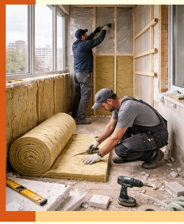 Утепление балкона под ключ в Назрани качественно и быстро