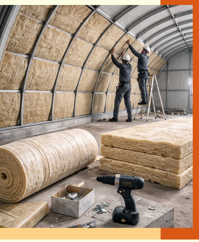 Утепление арочного ангара в Назрани от 3287 руб./м2 под ключ | ТепломастерНзр