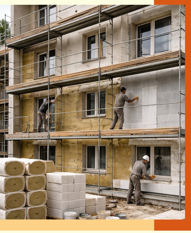 Утепление гостиницы в Назрани от 7396 руб./м2 — комплексно, ППУ, под ключ | ТепломастерНзр