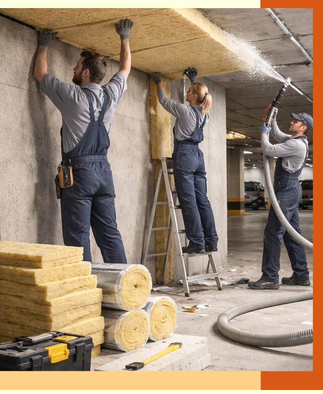 Утепление паркинга в Назрани от 6985 руб./м2 — работы под ключ | ТепломастерНзр