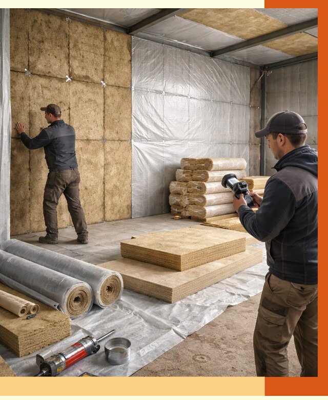 Утепление теплого склада в Назрани под ключ от 11813 руб/м² | ТепломастерНзр