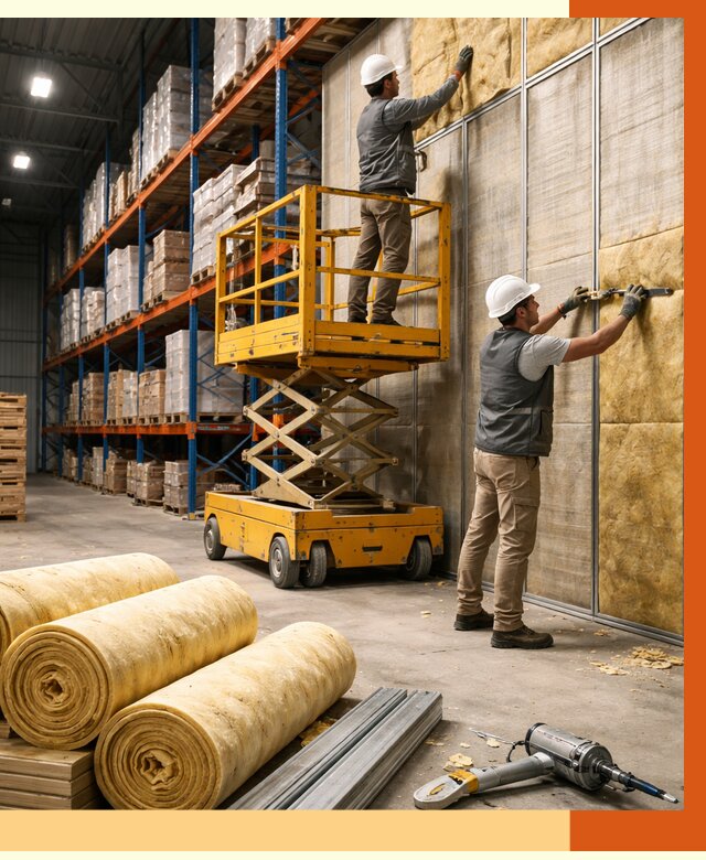 Утепление торгового склада в Назрани от 3287 руб/м2 — комплексно и под ключ | ТепломастерНзр