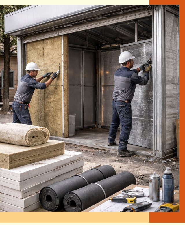 Утепление павильона шаурма в Назрани под ключ от 1233 руб. за м² | ТепломастерНзр