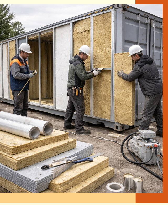 Утепление морского контейнера в Назрани от 3852 руб. под ключ | ТепломастерНзр