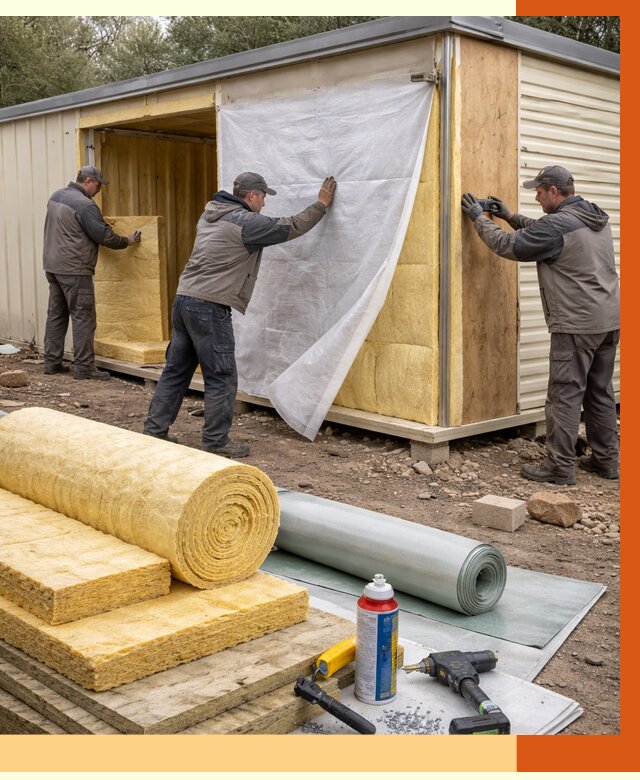 Утепление строительной бытовки в Назрани от 12840 руб. под ключ | ТепломастерНзр