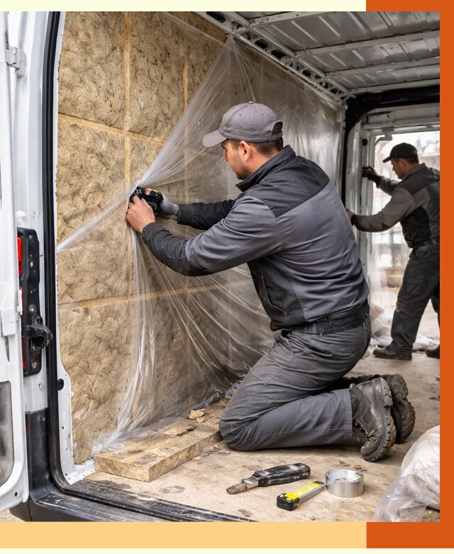 Утепление фургона в Назрани от 16949 руб/м2 — утепление фургона ППУ и кузова | ТепломастерНзр