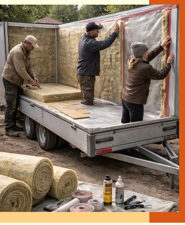 Утепление прицепа в Назрани под ключ от 12840 руб. — комплекс от ТепломастерНзр