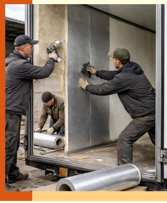 Утепление холодильного кузова в Назрани — монтаж и теплоизоляция