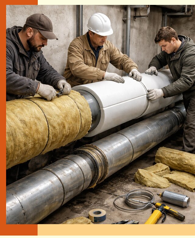 Утепление трубопровода в Назрани с гарантией энергоэффективности