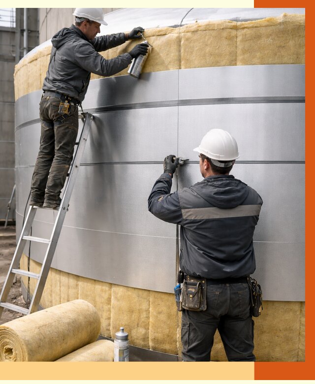 Утепление цистерны в Назрани пенополиуретаном от 14894 руб. под ключ | ТепломастерНзр