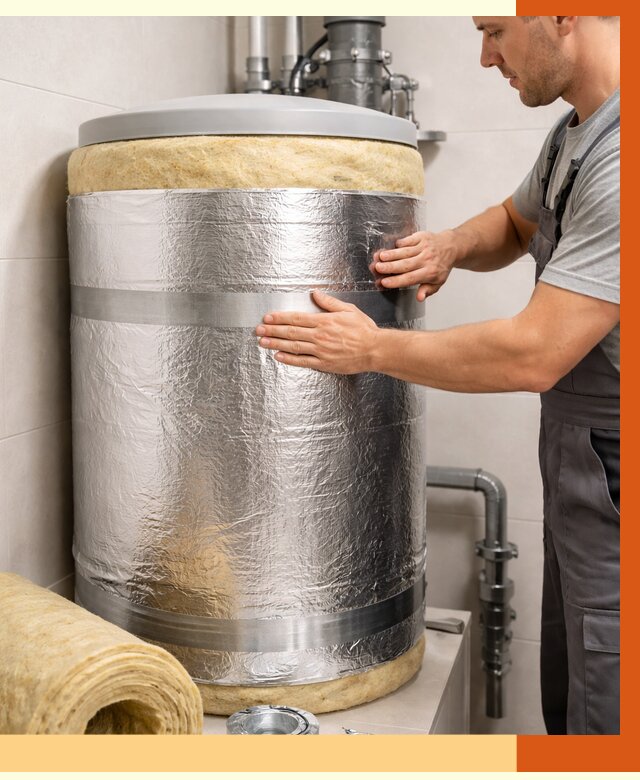 Утепление бойлера в Назрани от 4622 руб. под ключ | Утепление ППУ | ТепломастерНзр