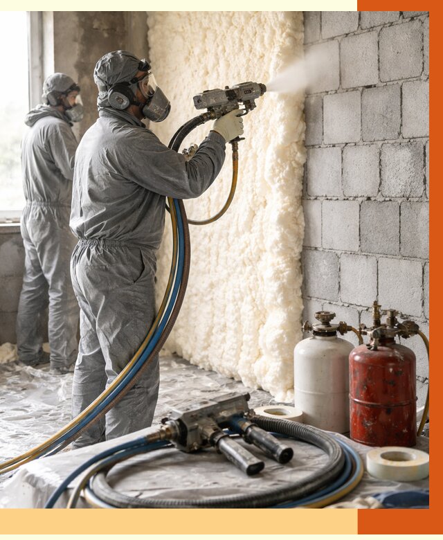 Утепление блочной стены ППУ в Назрани от 4366 руб./м² — ТепломастерНзр