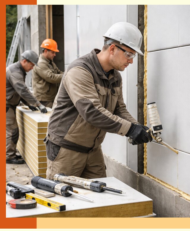 Утепление сэндвич-панелей пенополиуретаном в Назрани