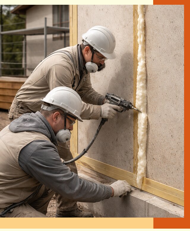 Утепление сип панелей ППУ в Назрани от 4931 руб. под ключ | ТепломастерНзр