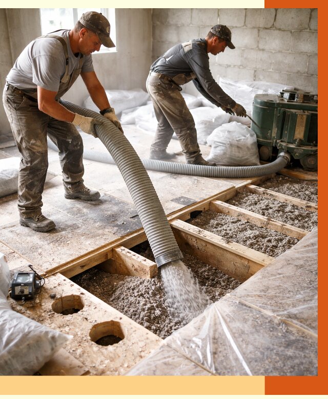 Заполнение пустот перекрытий в Назрани от 4622 руб. под ключ | ТепломастерНзр