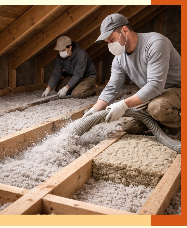 Заполнение полостей чердачного перекрытия в Назрани от 4622 руб. | ТепломастерНзр