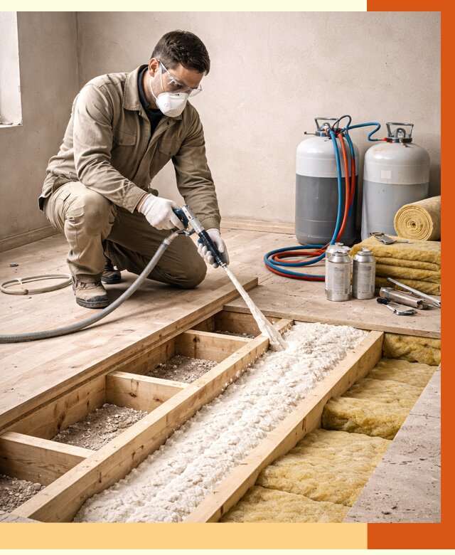 Заполнение полостей межэтажного перекрытия в Назрани от 4314 руб. | ТепломастерНзр