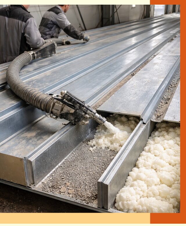 Заполнение пустот кровельных панелей в Назрани от 7396 руб. под ключ | ТепломастерНзр