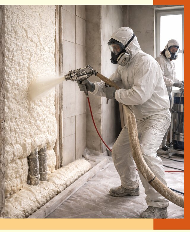 Напыление пенополиуретана в Назрани от 7704 руб./м2 — услуги и монтаж ППУ | ТепломастерНзр