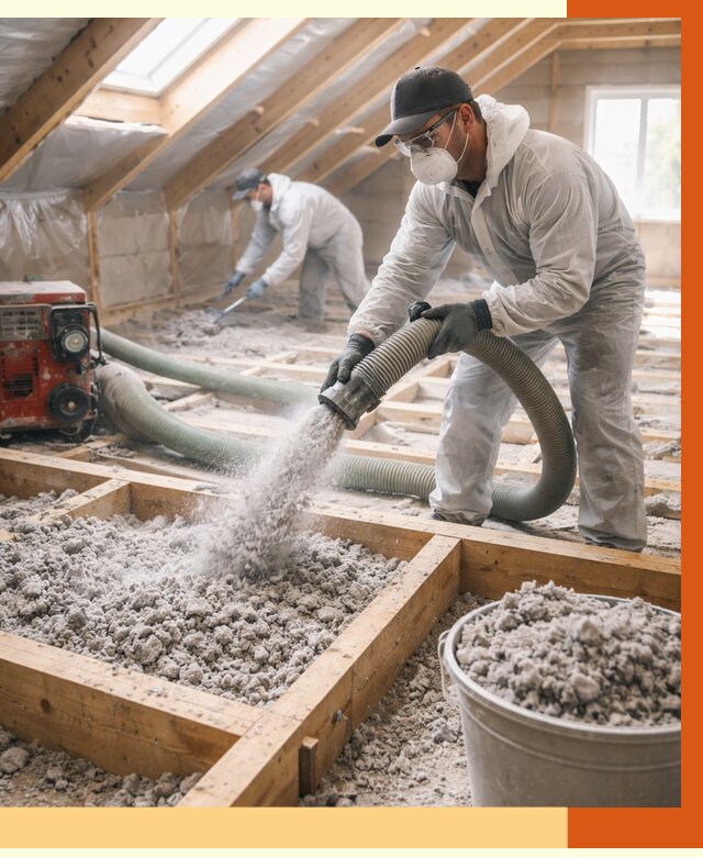 Утепление эковатой в Назрани от 3030 руб./м2 — монтаж и задувка | ТепломастерНзр