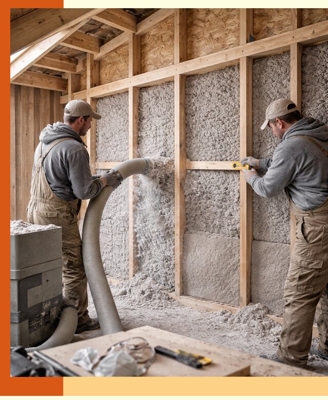 Утепление эковатой стен, потолков и перекрытий в Назрани