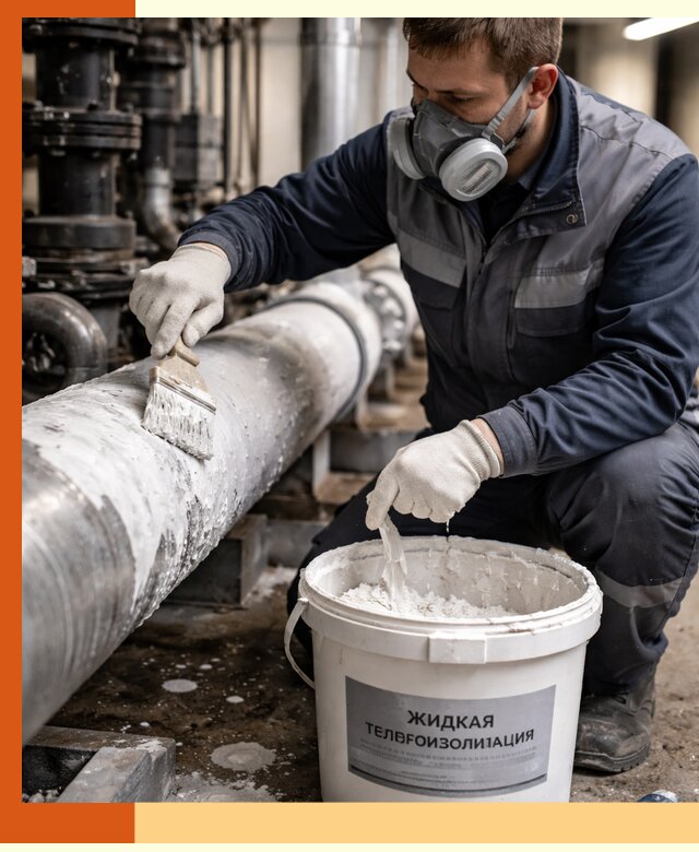 Утепление оборудования жидкой теплоизоляцией в Назрани